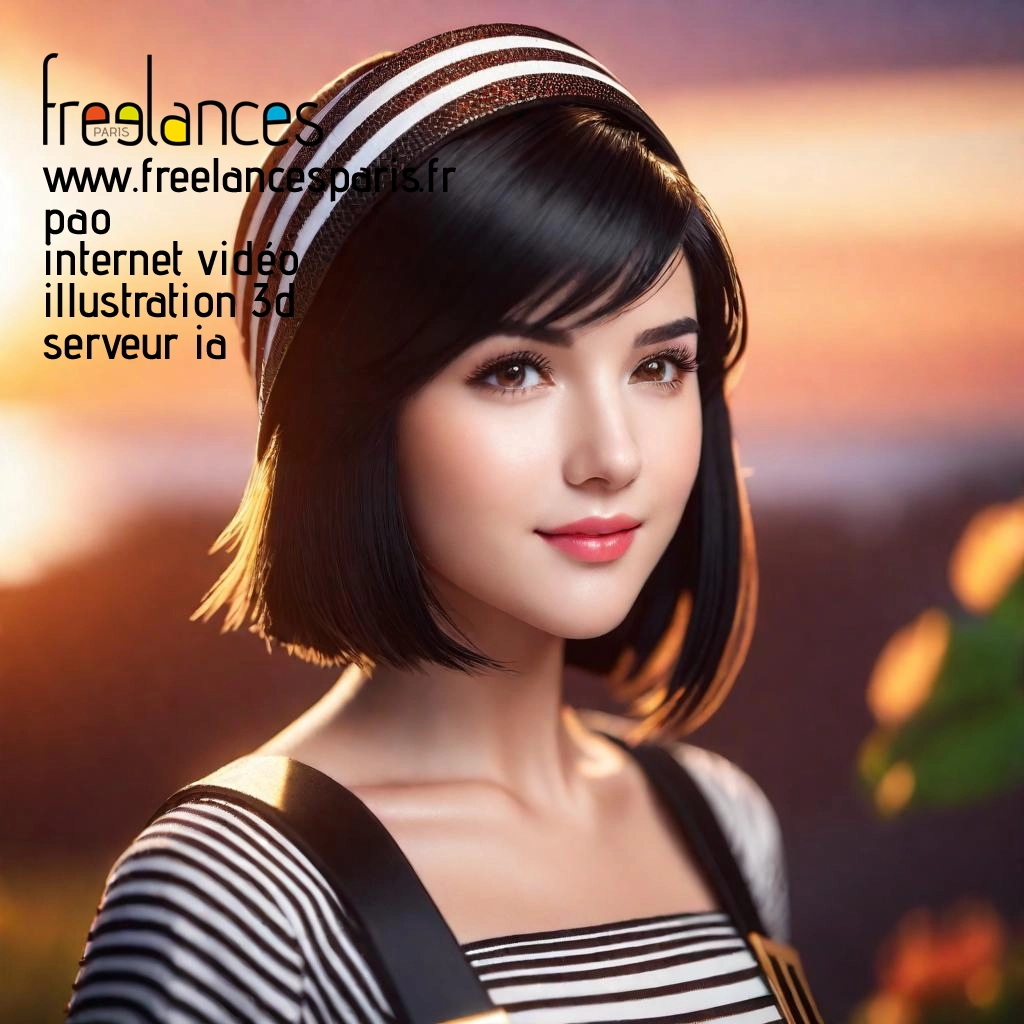 Pao mise en page internet vidéo illustration 3d serveur IA générative AI freelance paris studio de création magazines uzceax60